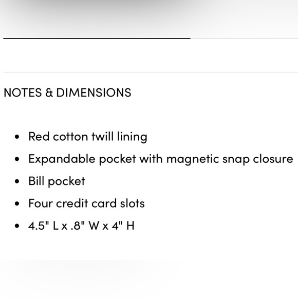 Hammitt 5 North Black Leather Red Zip Wallet with Brushed Gold Accents. - Picture 6 of 6